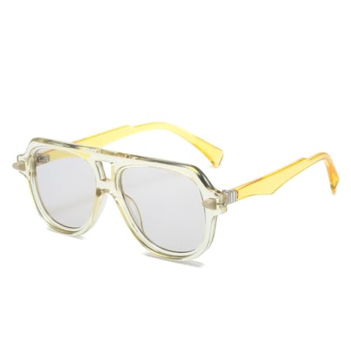 SPOAVGYZ Double Bridge Men's Sunglasses Shades UV400 Fashion Colour Gradient Large Frame Glasses Women's Retro Rivets Sunglasses SPOAVGYZ Double Bridge Men's Sunglasses Shades UV400 Fashion Colour Gradient Large Frame Glasses Women's Retro Rivets Sunglasses von SPOAVGYZ