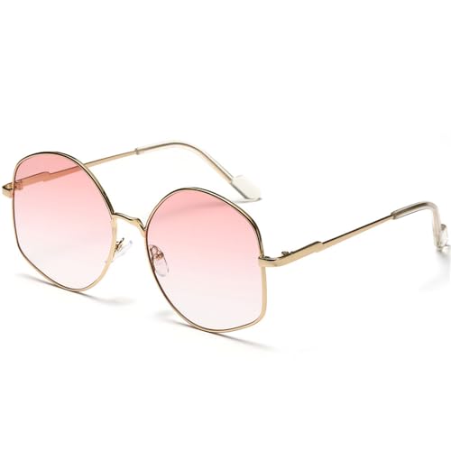 SPOAVGYZ Extra Large Polygon Sunglasses for Men Women Square Metal UV400 Protection SPOAVGYZ Extra Large Polygon Sunglasses for Men Women Square Metal UV400 Protection von SPOAVGYZ