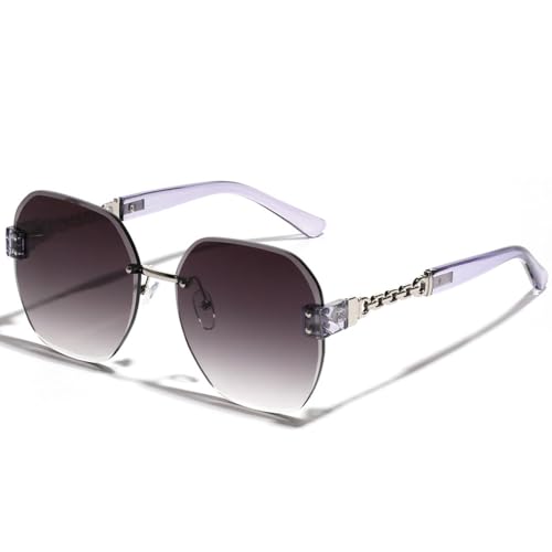 SPOAVGYZ Fashion Frameless Sunglasses with Exquisite Chain for Men and Women Fashion Sunglasses with Large Frame and Square Diamond Trim UV400 SPOAVGYZ Fashion Frameless Sunglasses with Exquisite Chain for Men and Women Fashion Sunglasses with Large Frame and Square Diamond Trim UV400 von SPOAVGYZ