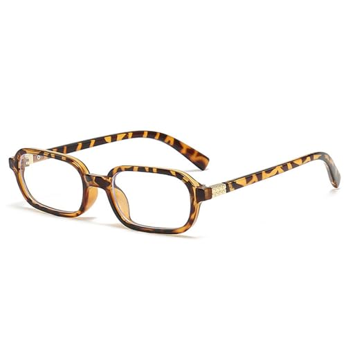 SPOAVGYZ Fashion Small Rectangle Women Shades UV400 Sunglasses Retro Clear Lens Men Glasses Frame,Leopard Klar SPOAVGYZ Fashion Small Rectangle Women Shades UV400 Sunglasses Retro Clear Lens Men Glasses Frame,Leopard Klar von SPOAVGYZ
