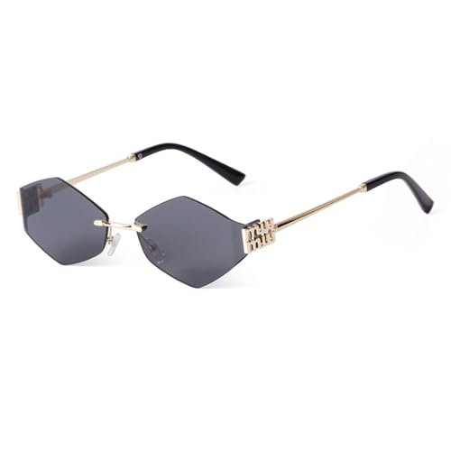 SPOAVGYZ Hexagonal Rimless Sunglasses for Women Men Gradient Blue Lens Polygon Metal Frame Driving Sunglasses Shades for Men SPOAVGYZ Hexagonal Rimless Sunglasses for Women Men Gradient Blue Lens Polygon Metal Frame Driving Sunglasses Shades for Men von SPOAVGYZ