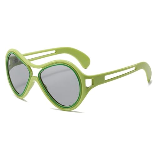 SPOAVGYZ Ladies Oversized Round Sunglasses Trendy Hollow Frame Protective Umbrella UV400 von SPOAVGYZ