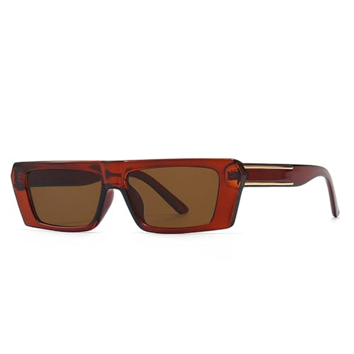 SPOAVGYZ Ladies Rectangle Sunglasses Retro Tea Grey Gradient UV400 Men Yellow Stripes,Brown Tea SPOAVGYZ Ladies Rectangle Sunglasses Retro Tea Grey Gradient UV400 Men Yellow Stripes,Brown Tea von SPOAVGYZ
