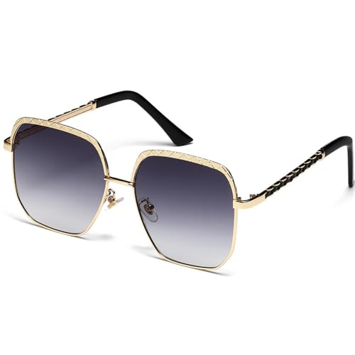 SPOAVGYZ Large Frame Square Sunglasses for Men and Women Metal SPOAVGYZ Large Frame Square Sunglasses for Men and Women Metal von SPOAVGYZ
