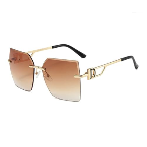 SPOAVGYZ Large Square Frame Rimless Gradient Sunglasses for Men Women Sunglasses Glasses SPOAVGYZ Large Square Frame Rimless Gradient Sunglasses for Men Women Sunglasses Glasses von SPOAVGYZ