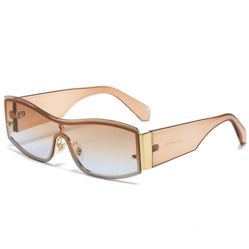 SPOAVGYZ Luxury Oversized Sunglasses for Men and Women Fashion No Frame UV400 Protection,Blue Tea SPOAVGYZ Luxury Oversized Sunglasses for Men and Women Fashion No Frame UV400 Protection,Blue Tea von SPOAVGYZ