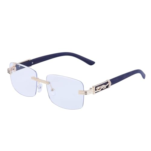 SPOAVGYZ Men Women Rectangular Rimless Sunglasses Frameless Vintage Leopard Frame Glasses SPOAVGYZ Men Women Rectangular Rimless Sunglasses Frameless Vintage Leopard Frame Glasses von SPOAVGYZ