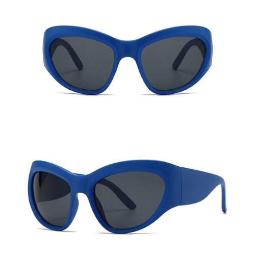 SPOAVGYZ Mens Oversized Sunglasses with Mirror Steampunk Hip Hop Party Sunglasses,Blau Grau SPOAVGYZ Mens Oversized Sunglasses with Mirror Steampunk Hip Hop Party Sunglasses,Blau Grau von SPOAVGYZ