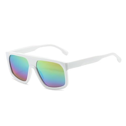 SPOAVGYZ Mens Retro Clear Gradient Mirror Sunglasses UV400 Protection for Women,Farbe: Weiß SPOAVGYZ Mens Retro Clear Gradient Mirror Sunglasses UV400 Protection for Women,Farbe: Weiß von SPOAVGYZ