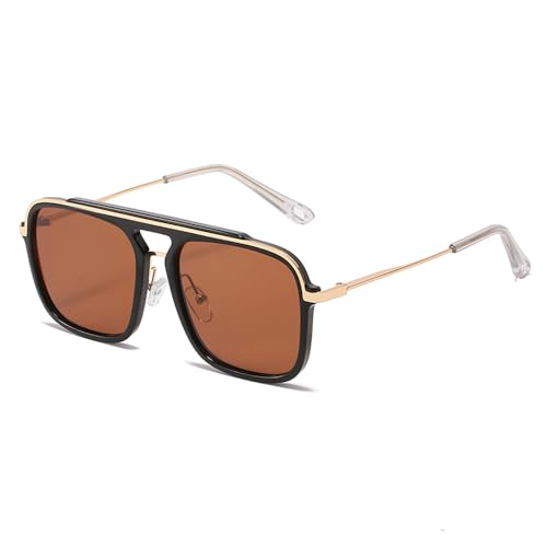 SPOAVGYZ Mens Vintage Retro Driving Square Sunglasses UV400,C4 Braun SPOAVGYZ Mens Vintage Retro Driving Square Sunglasses UV400,C4 Braun von SPOAVGYZ
