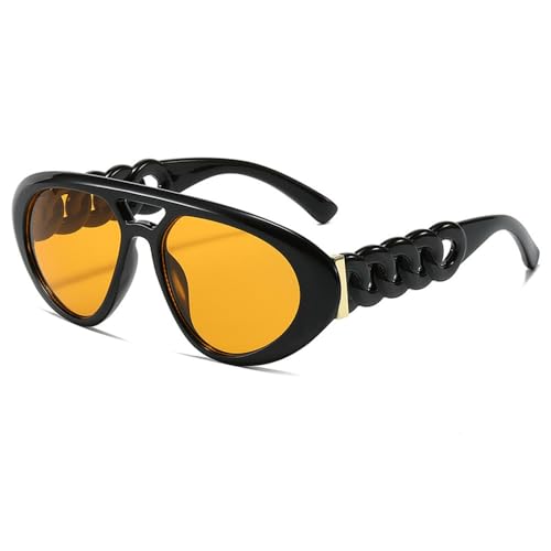 SPOAVGYZ Oversized Double Bridge Sunglasses for Women Vintage Lens UV400 Eyewear for Men,Schwarz-orange SPOAVGYZ Oversized Double Bridge Sunglasses for Women Vintage Lens UV400 Eyewear for Men,Schwarz-orange von SPOAVGYZ