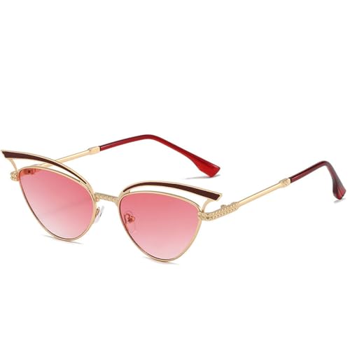 SPOAVGYZ Oversized Hollow Cat Eye Sunglasses for Women Retro Vintage Gold Mirrored Women Sunglasses,Gold Gradient Pink SPOAVGYZ Oversized Hollow Cat Eye Sunglasses for Women Retro Vintage Gold Mirrored Women Sunglasses,Gold Gradient Pink von SPOAVGYZ