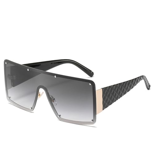 SPOAVGYZ Oversized One Piece Sunglasses for Women Metal Rimless Vintage Sunglasses Men Gradient UV400 Driving Glasses,Gold, Doppelgrau SPOAVGYZ Oversized One Piece Sunglasses for Women Metal Rimless Vintage Sunglasses Men Gradient UV400 Driving Glasses,Gold, Doppelgrau von SPOAVGYZ