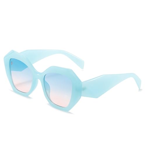 SPOAVGYZ Oversized Retro Style Irregular Polygon Sunglasses for Women Fashion Jelly Color Sunglasses with UV400 Protection for Men,Blau Blau Rosa SPOAVGYZ Oversized Retro Style Irregular Polygon Sunglasses for Women Fashion Jelly Color Sunglasses with UV400 Protection for Men,Blau Blau Rosa von SPOAVGYZ
