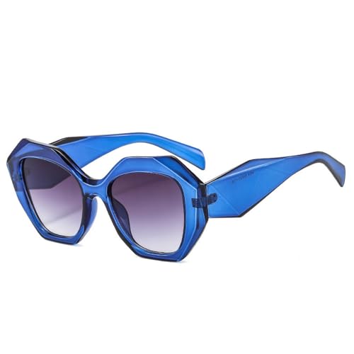 SPOAVGYZ Oversized Retro Style Irregular Polygon Sunglasses for Women Fashion Jelly Color Sunglasses with UV400 Protection for Men,Blue-grey Gradient SPOAVGYZ Oversized Retro Style Irregular Polygon Sunglasses for Women Fashion Jelly Color Sunglasses with UV400 Protection for Men,Blue-grey Gradient von SPOAVGYZ