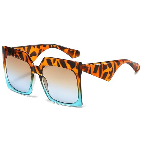 SPOAVGYZ Oversized Square Sunglasses Women Men Male Shades Female UV400 Retro,Leopard SPOAVGYZ Oversized Square Sunglasses Women Men Male Shades Female UV400 Retro,Leopard von SPOAVGYZ