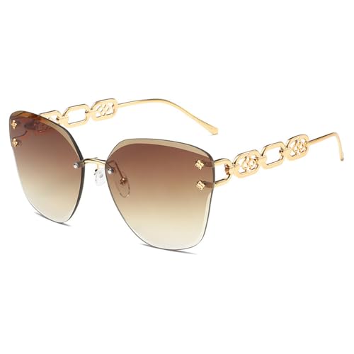 SPOAVGYZ Oversized Sunglasses Man Woman Retro UV400 Rimless Vintage Glasses Colour Gradient Sun Protection Glasses SPOAVGYZ Oversized Sunglasses Man Woman Retro UV400 Rimless Vintage Glasses Colour Gradient Sun Protection Glasses von SPOAVGYZ