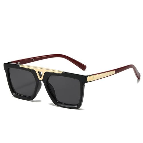 SPOAVGYZ Oversized Sunglasses for Men and Women Vintage Style Large Frame Metal Cut Out UV400,Rotgrau SPOAVGYZ Oversized Sunglasses for Men and Women Vintage Style Large Frame Metal Cut Out UV400,Rotgrau von SPOAVGYZ