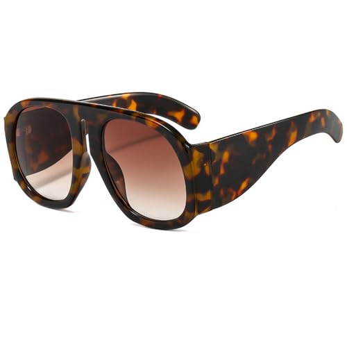 SPOAVGYZ Oversized Sunglasses with Round Frame and Gradient UV400,Leopardentee SPOAVGYZ Oversized Sunglasses with Round Frame and Gradient UV400,Leopardentee von SPOAVGYZ