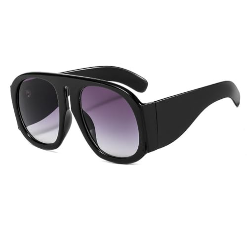 SPOAVGYZ Oversized Sunglasses with Round Frame and Gradient UV400,Schwarz Grau SPOAVGYZ Oversized Sunglasses with Round Frame and Gradient UV400,Schwarz Grau von SPOAVGYZ