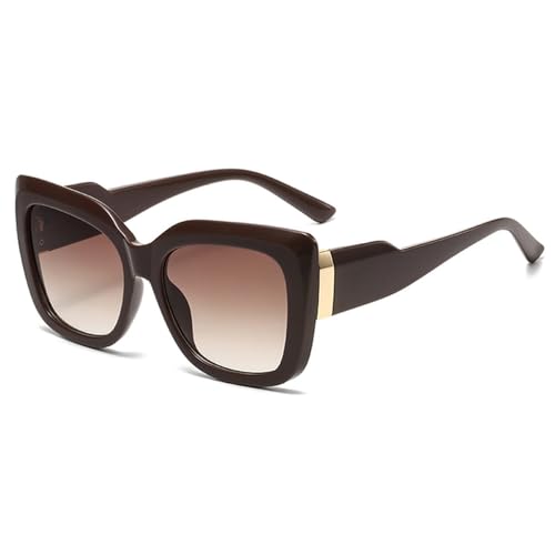 SPOAVGYZ Personality Wide Leg Sunglasses Advanced Sense Large Frame Sunglasses Fashion Glasses,Coffee Brown SPOAVGYZ Personality Wide Leg Sunglasses Advanced Sense Large Frame Sunglasses Fashion Glasses,Coffee Brown von SPOAVGYZ