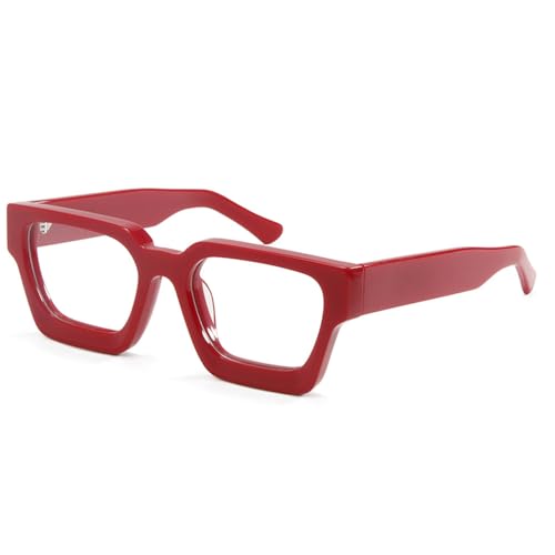 SPOAVGYZ Polarized Thick Red Acetate Sunglasses for Women Oversized Frame Glasses for Men UV400 SPOAVGYZ Polarized Thick Red Acetate Sunglasses for Women Oversized Frame Glasses for Men UV400 von SPOAVGYZ