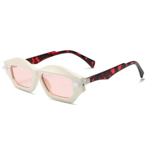 SPOAVGYZ Polygon Double Color Sunglasses for Women Retro Men Studded Gradient SPOAVGYZ Polygon Double Color Sunglasses for Women Retro Men Studded Gradient von SPOAVGYZ