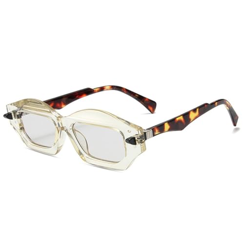 SPOAVGYZ Polygon Double Color Sunglasses for Women Retro Men Studded Gradient SPOAVGYZ Polygon Double Color Sunglasses for Women Retro Men Studded Gradient von SPOAVGYZ