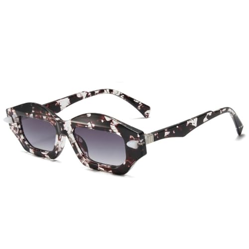 SPOAVGYZ Polygon Double Color Sunglasses for Women Retro Men Studded Gradient SPOAVGYZ Polygon Double Color Sunglasses for Women Retro Men Studded Gradient von SPOAVGYZ