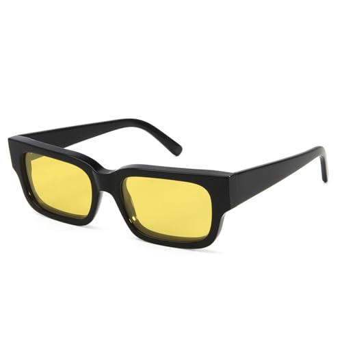 SPOAVGYZ Punk Sunglasses Men Polarised Rectangular Frame Lens Women UV400,Black Yellow SPOAVGYZ Punk Sunglasses Men Polarised Rectangular Frame Lens Women UV400,Black Yellow von SPOAVGYZ