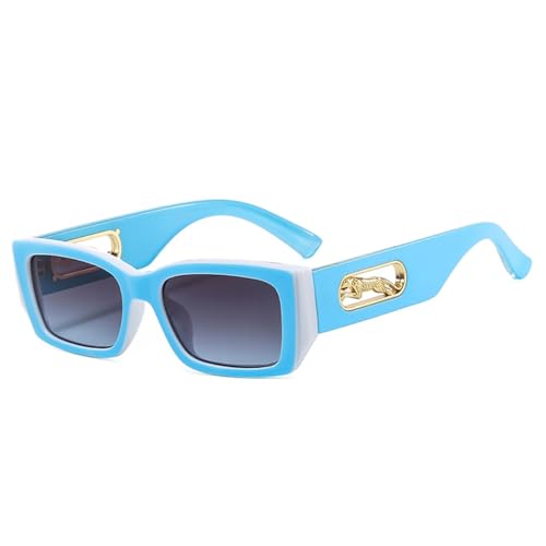 SPOAVGYZ Rectangular Sunglasses Women Men PC Gradient Lens Frame Leopard Decorate Sunglasses UV400 von SPOAVGYZ