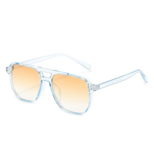 SPOAVGYZ Retro Double Bridge Fashion Blue Orange Gradient UV400 Mens Sunglasses SPOAVGYZ Retro Double Bridge Fashion Blue Orange Gradient UV400 Mens Sunglasses von SPOAVGYZ