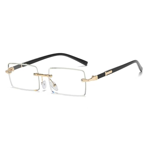 SPOAVGYZ Retro Fashion Rimless Sunglasses for Men Women Rectangle SPOAVGYZ Retro Fashion Rimless Sunglasses for Men Women Rectangle von SPOAVGYZ