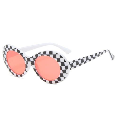 SPOAVGYZ Retro Oval Sunglasses Men Women UV400 Protection Lattice Glasses SPOAVGYZ Retro Oval Sunglasses Men Women UV400 Protection Lattice Glasses von SPOAVGYZ