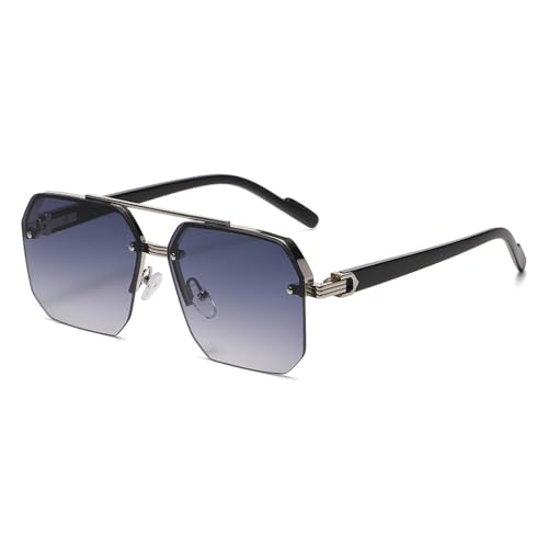 SPOAVGYZ Retro Oversized Double Bar Sunglasses with Polygon Metal Frame for Men Fashion Gradient Lenses UV400 Protection Trendy Sunglasses for Women SPOAVGYZ Retro Oversized Double Bar Sunglasses with Polygon Metal Frame for Men Fashion Gradient Lenses UV400 Protection Trendy Sunglasses for Women von SPOAVGYZ