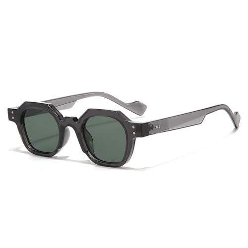 SPOAVGYZ Retro Polygon Small Sunglasses Women's Shades UV400 Fashion Punk Rivets Decoration Men Clear Lens Frame,Grey, Dark Green SPOAVGYZ Retro Polygon Small Sunglasses Women's Shades UV400 Fashion Punk Rivets Decoration Men Clear Lens Frame,Grey, Dark Green von SPOAVGYZ