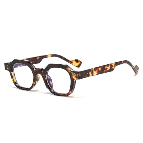 SPOAVGYZ Retro Polygon Small Sunglasses Women's Shades UV400 Fashion Punk Rivets Decoration Men Clear Lens Frame,Leopard Klar SPOAVGYZ Retro Polygon Small Sunglasses Women's Shades UV400 Fashion Punk Rivets Decoration Men Clear Lens Frame,Leopard Klar von SPOAVGYZ