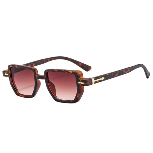 SPOAVGYZ Retro Polygon Women's Sunglasses Colour Gradient UV400 Glasses Fashion Rivets Punk Sunglasses for Men,Leopard Tea Gradient SPOAVGYZ Retro Polygon Women's Sunglasses Colour Gradient UV400 Glasses Fashion Rivets Punk Sunglasses for Men,Leopard Tea Gradient von SPOAVGYZ