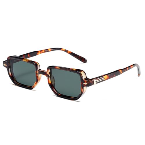 SPOAVGYZ Retro Rectangle Rivets Men's Punk Gradient Sunglasses Shades UV400 Fashion Olive Green Sunglasses SPOAVGYZ Retro Rectangle Rivets Men's Punk Gradient Sunglasses Shades UV400 Fashion Olive Green Sunglasses von SPOAVGYZ