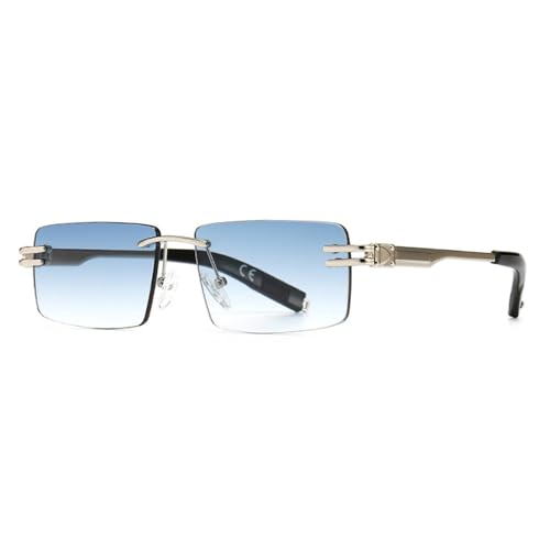 SPOAVGYZ Retro Rectangular sunglasses Rimless Male Gold Metal Female Square sunglasses Men No frame Uv400 von SPOAVGYZ