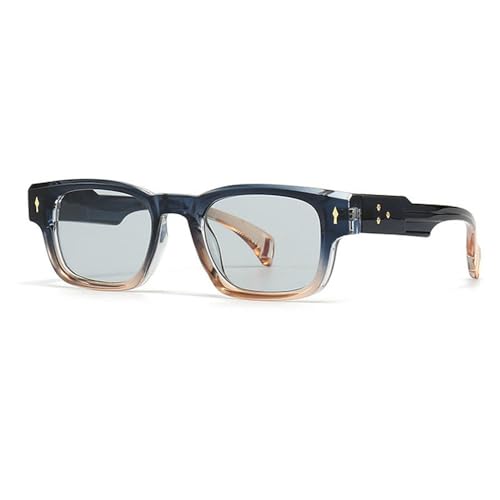 SPOAVGYZ Retro Rivet Sunglasses Trendy Rectangle Sunglasses UV400,Blau Hellgrau SPOAVGYZ Retro Rivet Sunglasses Trendy Rectangle Sunglasses UV400,Blau Hellgrau von SPOAVGYZ