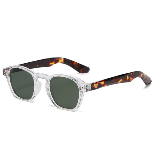 SPOAVGYZ Retro Rivets Men's Sunglasses Fashion Blue Green Trendy Shades UV400 Women Clear Frame,Clear Dark Green SPOAVGYZ Retro Rivets Men's Sunglasses Fashion Blue Green Trendy Shades UV400 Women Clear Frame,Clear Dark Green von SPOAVGYZ