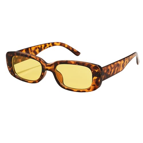 SPOAVGYZ Retro Small Rectangle Sunglasses Women Popular Metal Hinge Fashion Men Shades UV400,Leopardengelb SPOAVGYZ Retro Small Rectangle Sunglasses Women Popular Metal Hinge Fashion Men Shades UV400,Leopardengelb von SPOAVGYZ