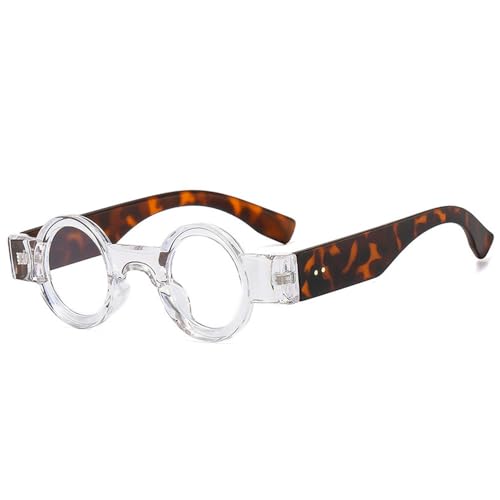 SPOAVGYZ Retro Small Round Women's Punk Sunglasses Shades UV400 Fashion Clear Ocean Lens Glasses Men Trend Rivets Sunglasses,Transparenter Leopard SPOAVGYZ Retro Small Round Women's Punk Sunglasses Shades UV400 Fashion Clear Ocean Lens Glasses Men Trend Rivets Sunglasses,Transparenter Leopard von SPOAVGYZ