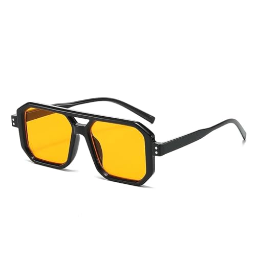 SPOAVGYZ Retro Sunglasses Men Punk Fashion Gradient UV400 Women Sunglasses,Schwarz/Orange SPOAVGYZ Retro Sunglasses Men Punk Fashion Gradient UV400 Women Sunglasses,Schwarz/Orange von SPOAVGYZ