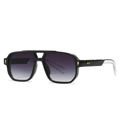 SPOAVGYZ Retro Sunglasses for Women Gradient UV400 Fashion Men Sunglasses,Schwarzgrauer Farbverlauf von SPOAVGYZ