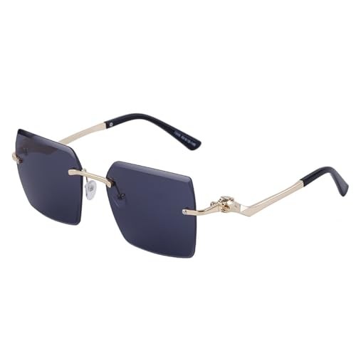 SPOAVGYZ Rimless Square Sunglasses for Men Oversized Frameless Sunglasses for Women Vintage Glasses with Large Frame,C2 Gold Schwarz SPOAVGYZ Rimless Square Sunglasses for Men Oversized Frameless Sunglasses for Women Vintage Glasses with Large Frame,C2 Gold Schwarz von SPOAVGYZ