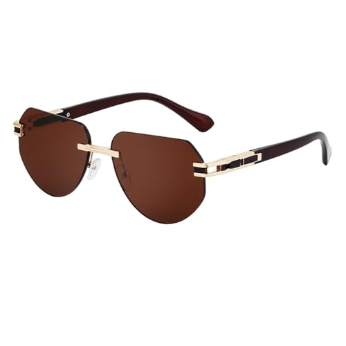 SPOAVGYZ Rimless Sunglasses for Women Men Sunglasses Glasses Metal Frame von SPOAVGYZ