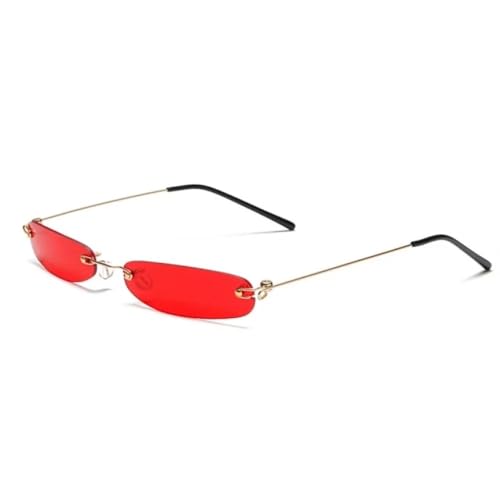 SPOAVGYZ Slim Sunglasses Men Rimless Summer Red Blue Black Rectangular Sunglasses For Women Small Face SPOAVGYZ Slim Sunglasses Men Rimless Summer Red Blue Black Rectangular Sunglasses For Women Small Face von SPOAVGYZ