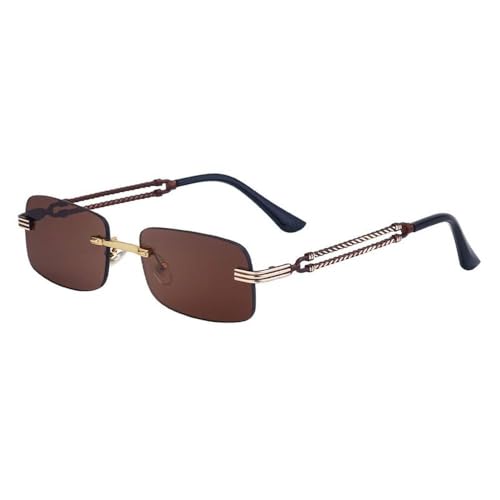 SPOAVGYZ Small Frame Rectangle Sunglasses Men Women Vintage Luxury Sunglasses Frameless Retro Plain SPOAVGYZ Small Frame Rectangle Sunglasses Men Women Vintage Luxury Sunglasses Frameless Retro Plain von SPOAVGYZ